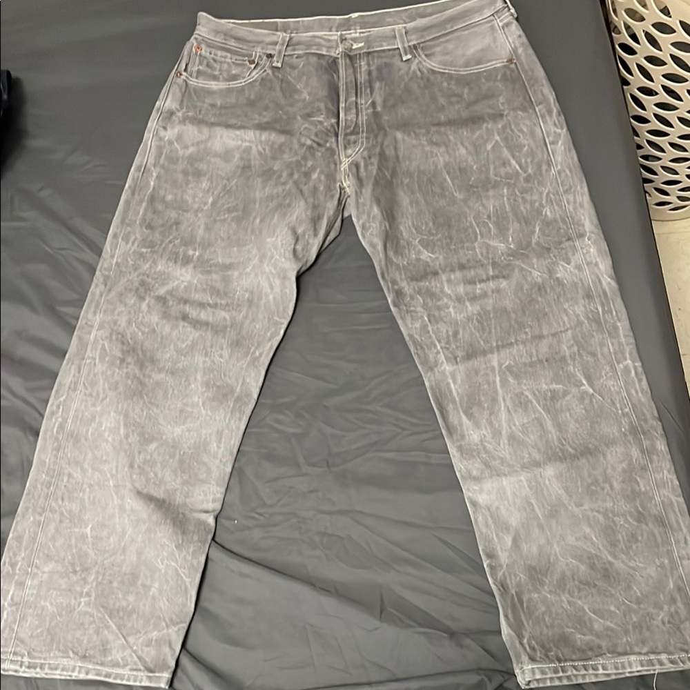 Levi's Gray Relaxed Fit Jeans with Vintage Wash